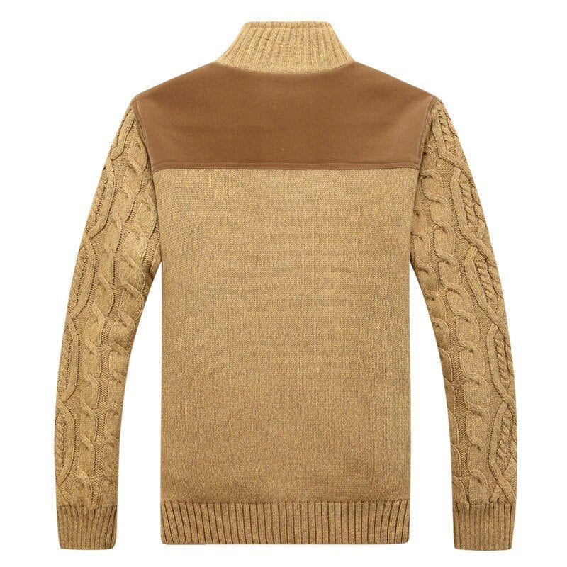 Warm Cable Knit Cardigan for Men